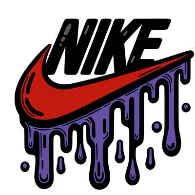dripping nike logo
