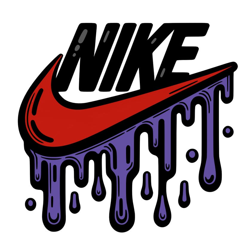 dripping nike logo