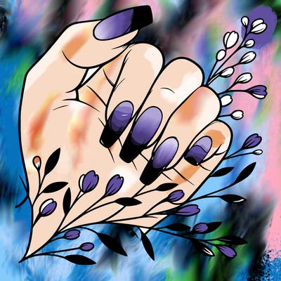 nails with french tip