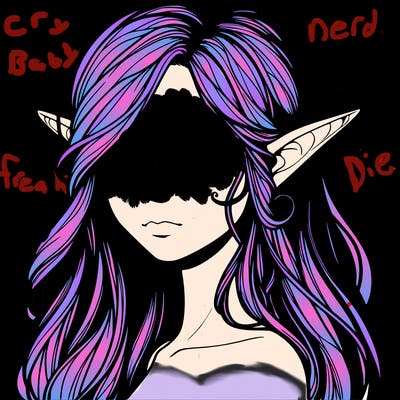 elf girl realistic dark fantasy