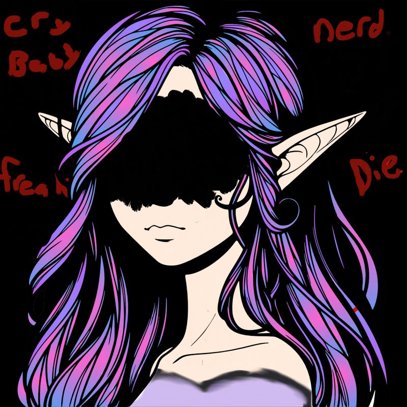 elf girl realistic dark fantasy