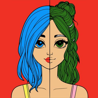 realistic girl split