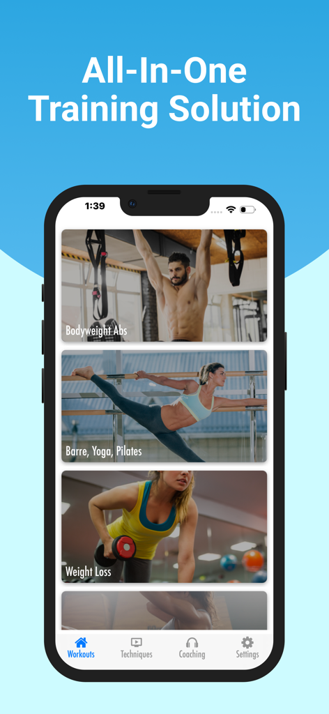 Home Abs & Core Workouts - Home Abs and Core Workouts app interface showing various training categories