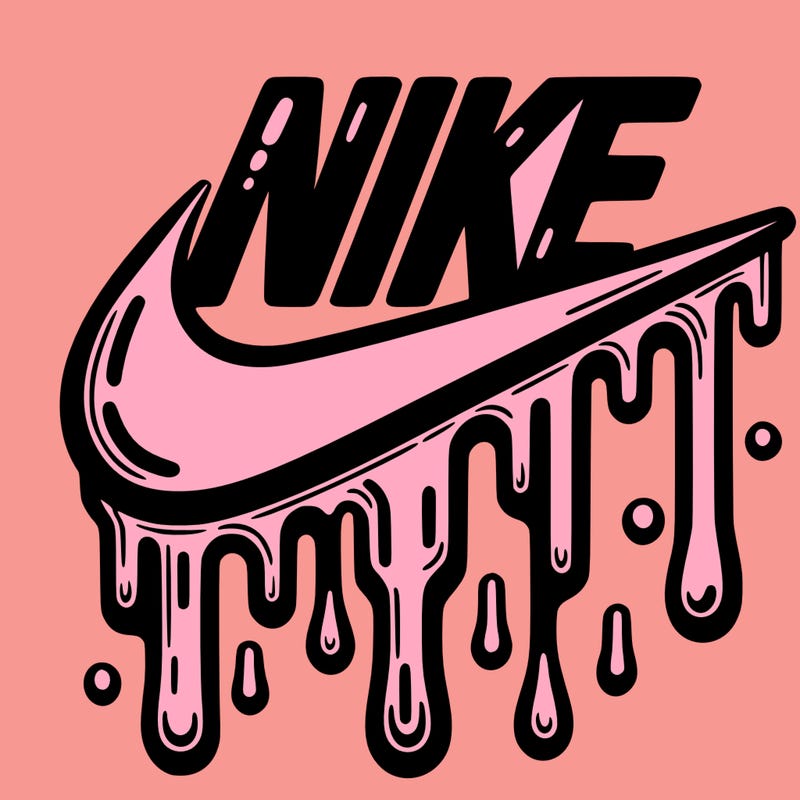 dripping nike logo