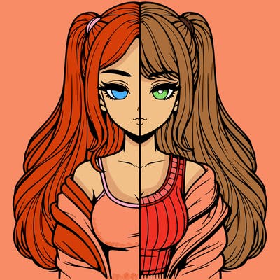 realistic girl split