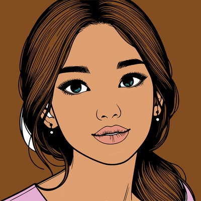 beautiful realistic asian woman