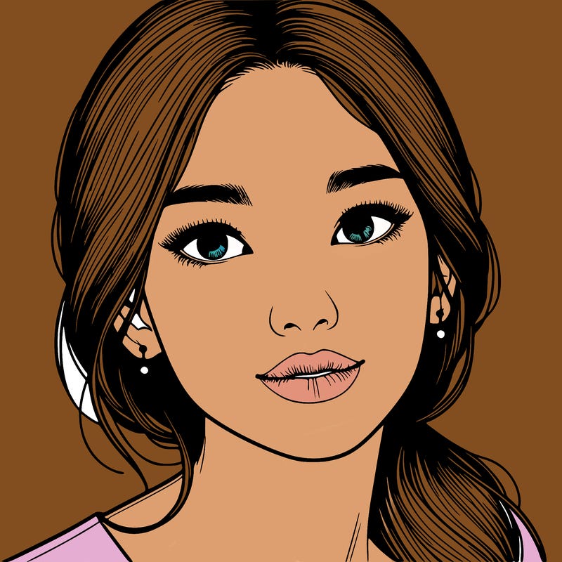 beautiful realistic asian woman