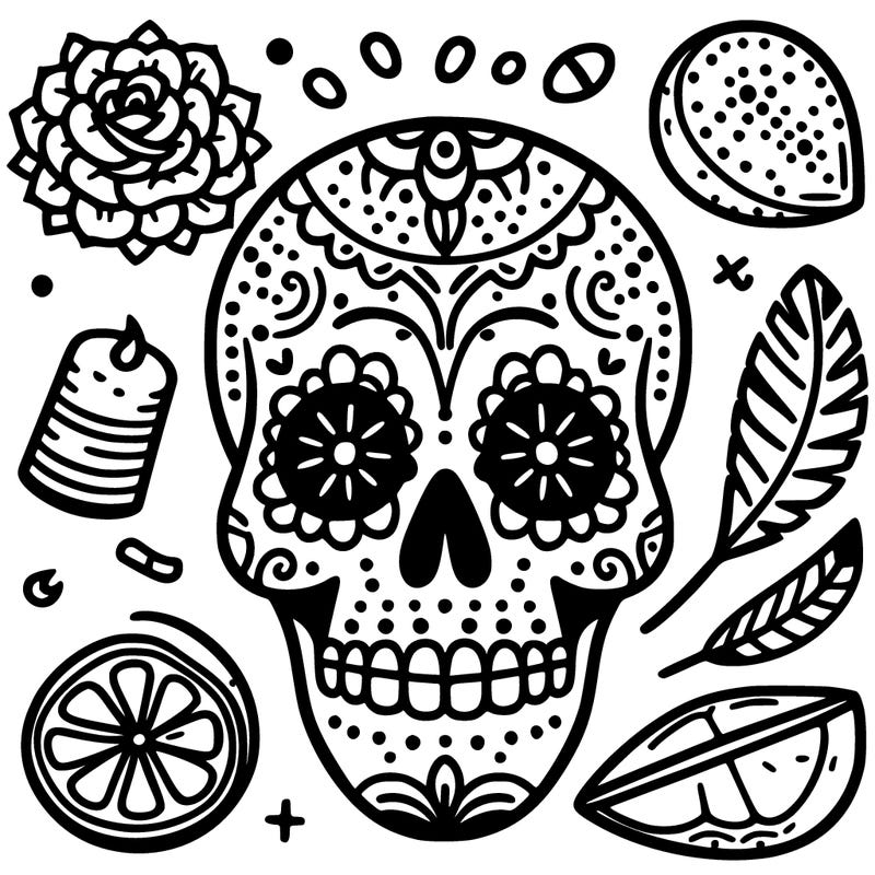 day of the dead sugar skull