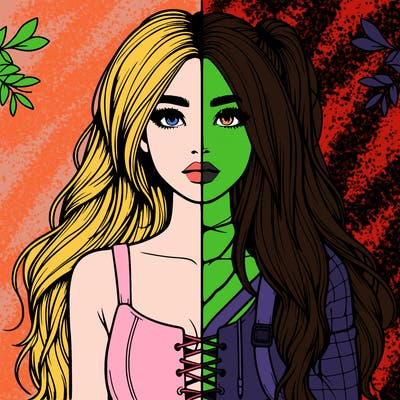 realistic girl split