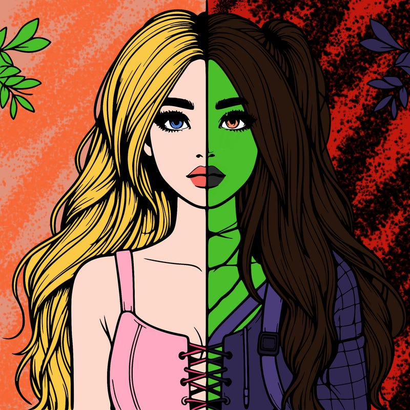 realistic girl split