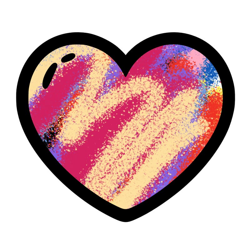 a blank heart