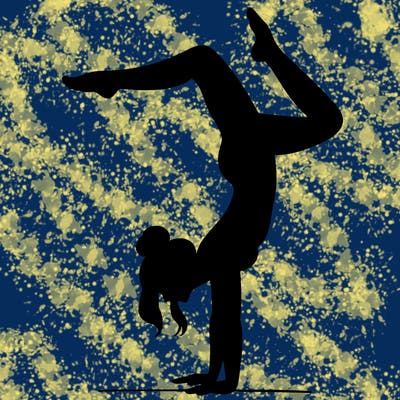 a woman doing a handstand