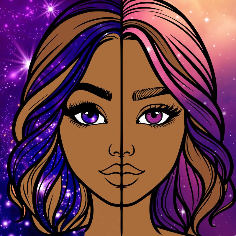 realistic girl split half