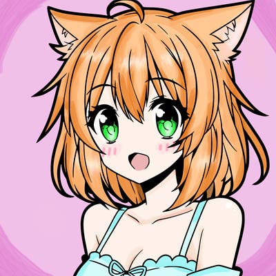 anime girl with cat ears