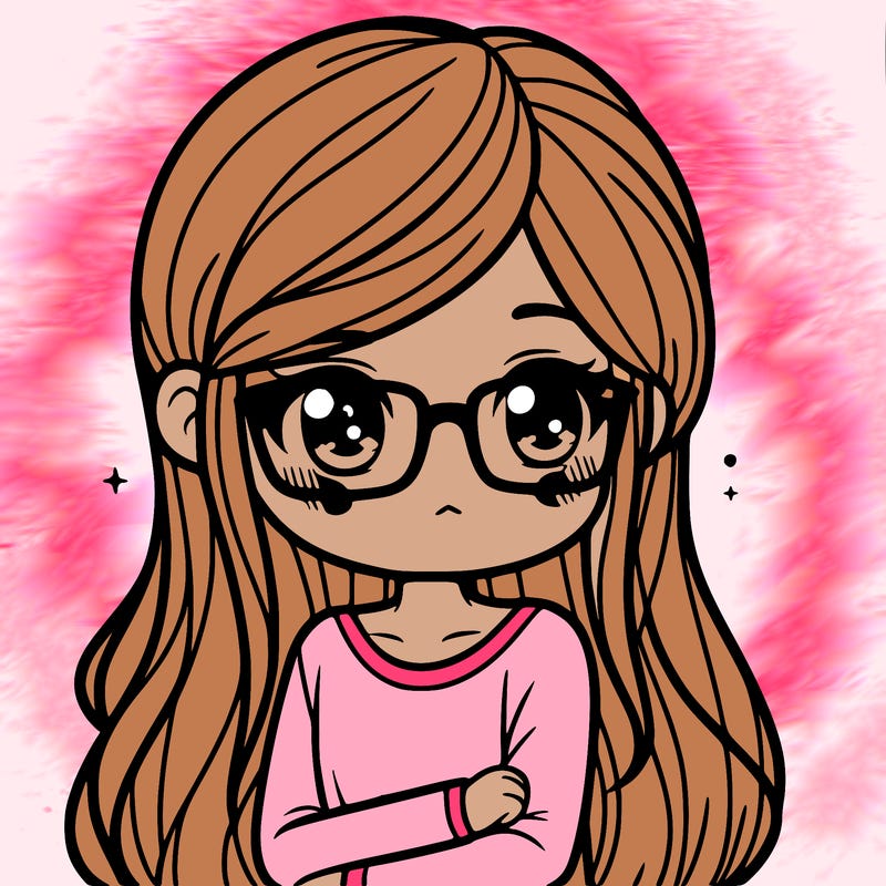 shy girl with long hair and glasses