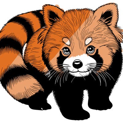 realistic red panda