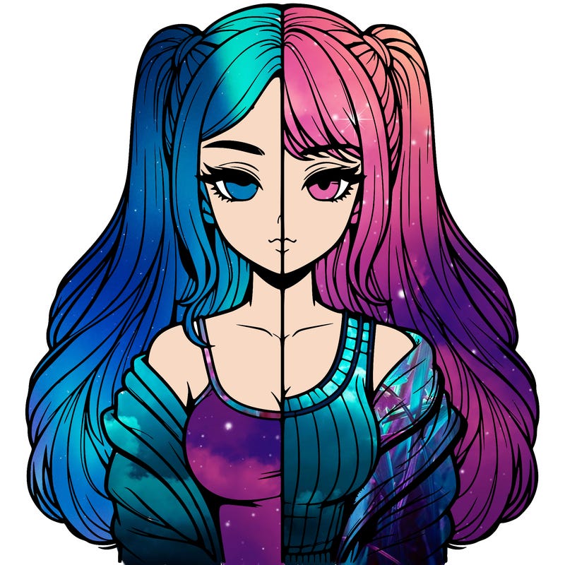 realistic girl split