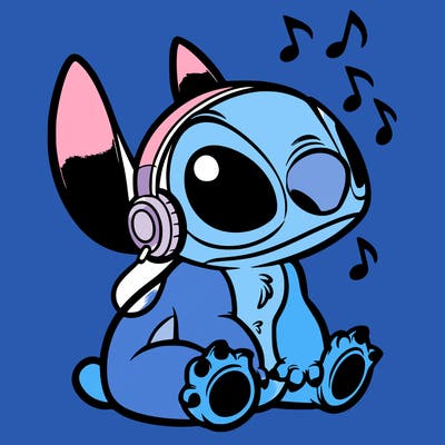 stitch listening to music