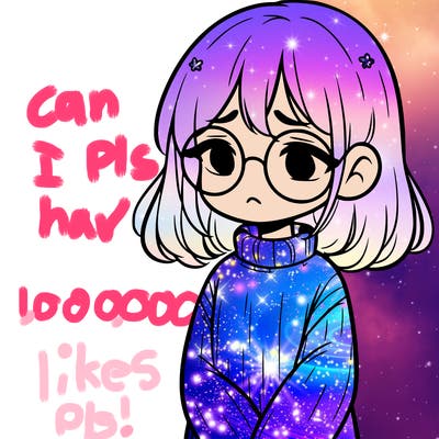 sad girl with glasses in a sweater