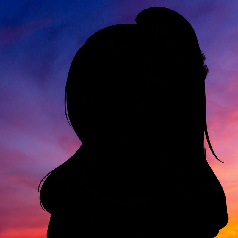 realistic girl with a high ponytail