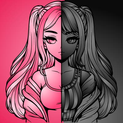 realistic girl split