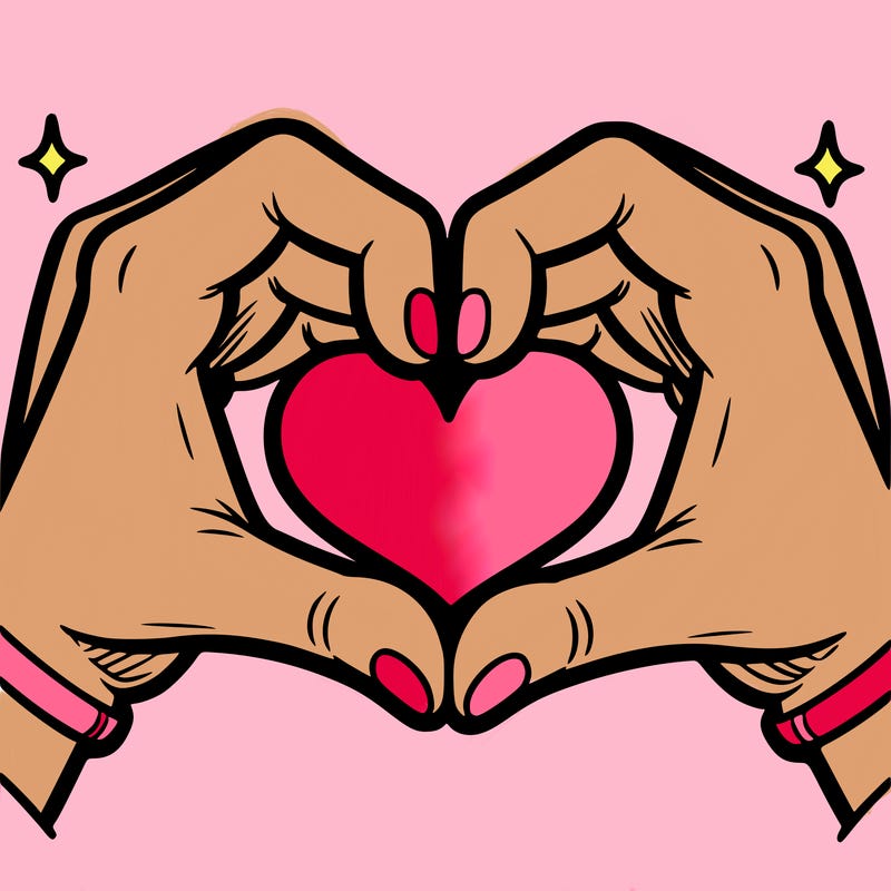 two hands make a heart