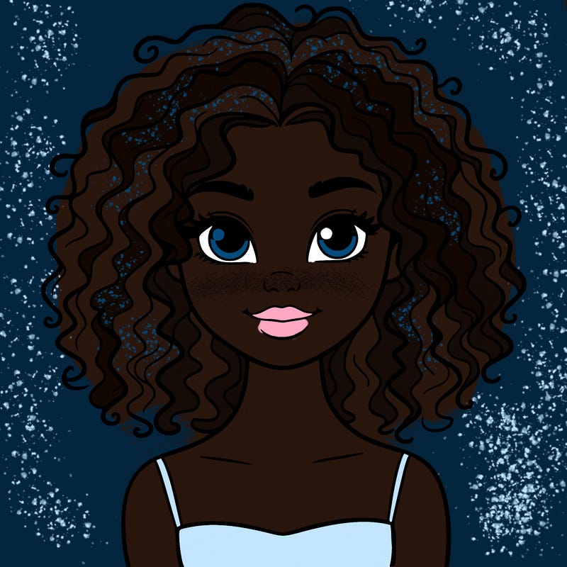 woman with curly hair