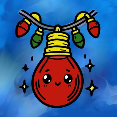 small bulb of a garland