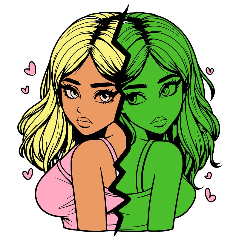 realistic girl split