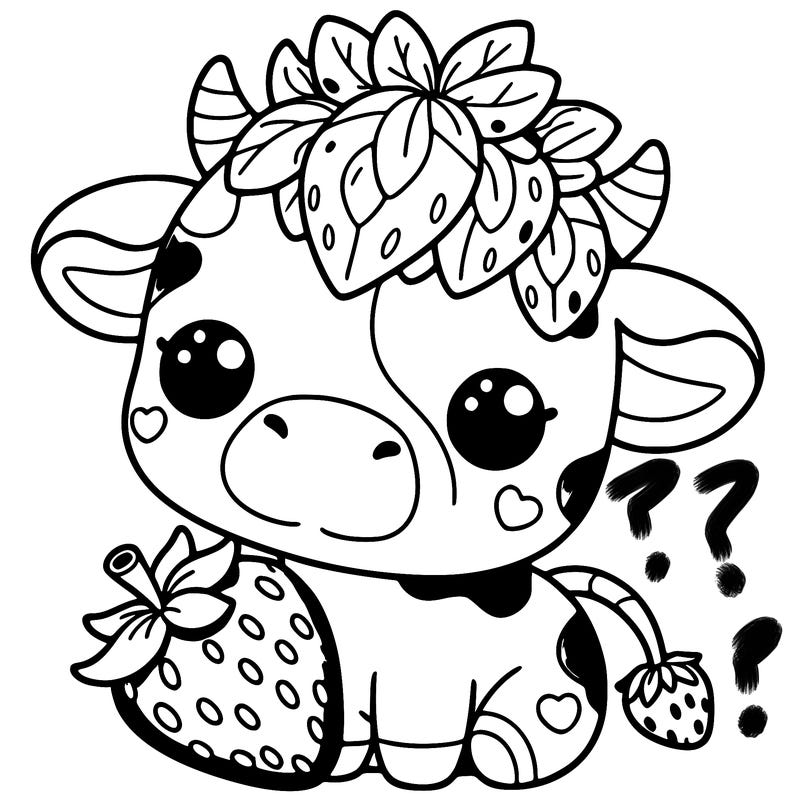 cute strawberry cow