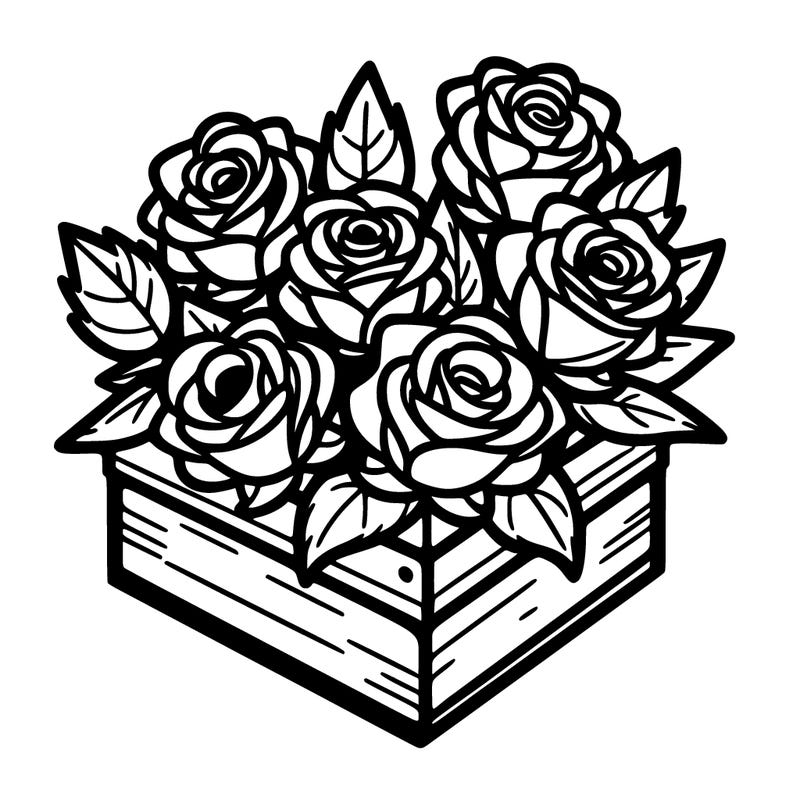 roses in a box