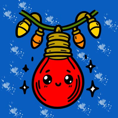 small bulb of a garland