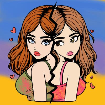 realistic girl split