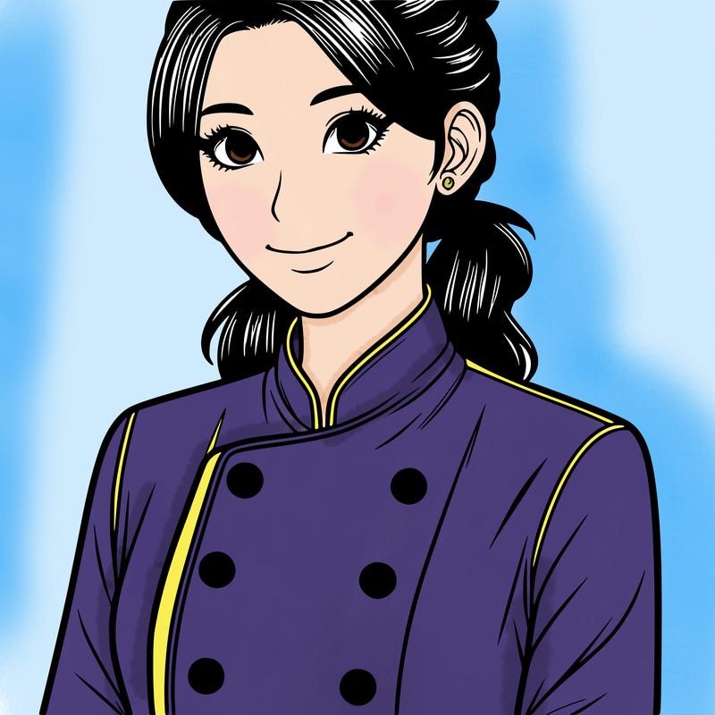 realistic asian woman cuisine chef