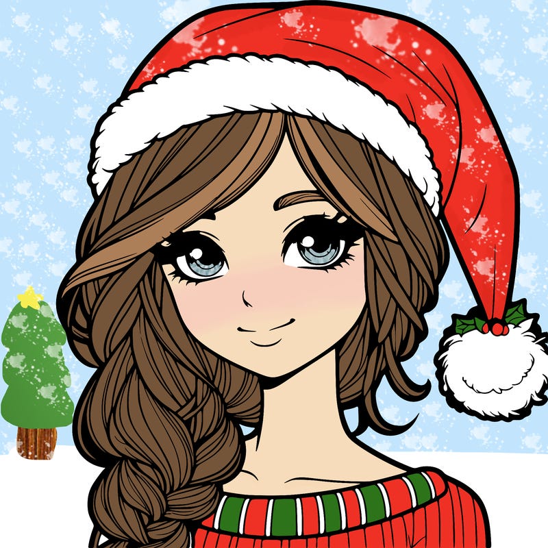 christmas girl realistic