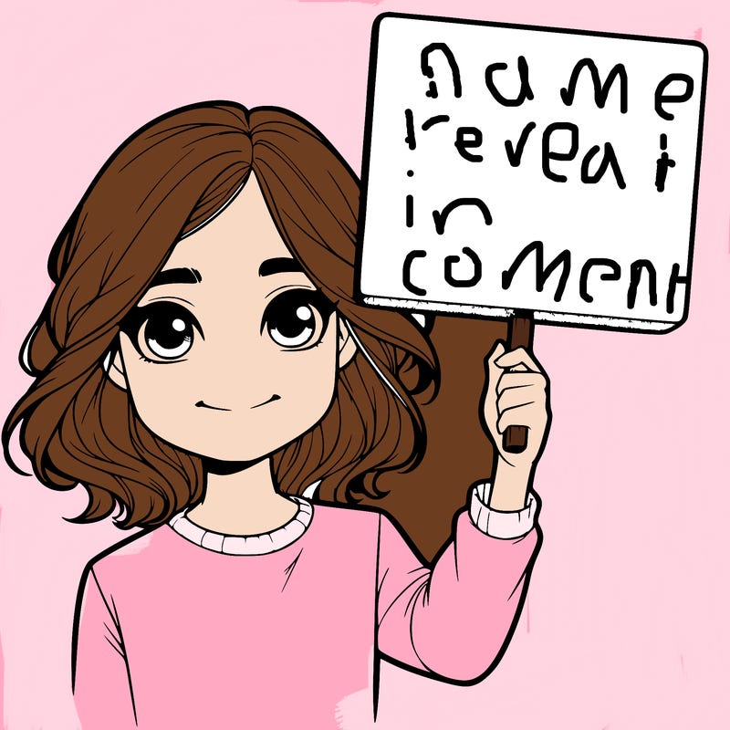 realistic girl holding up a sign