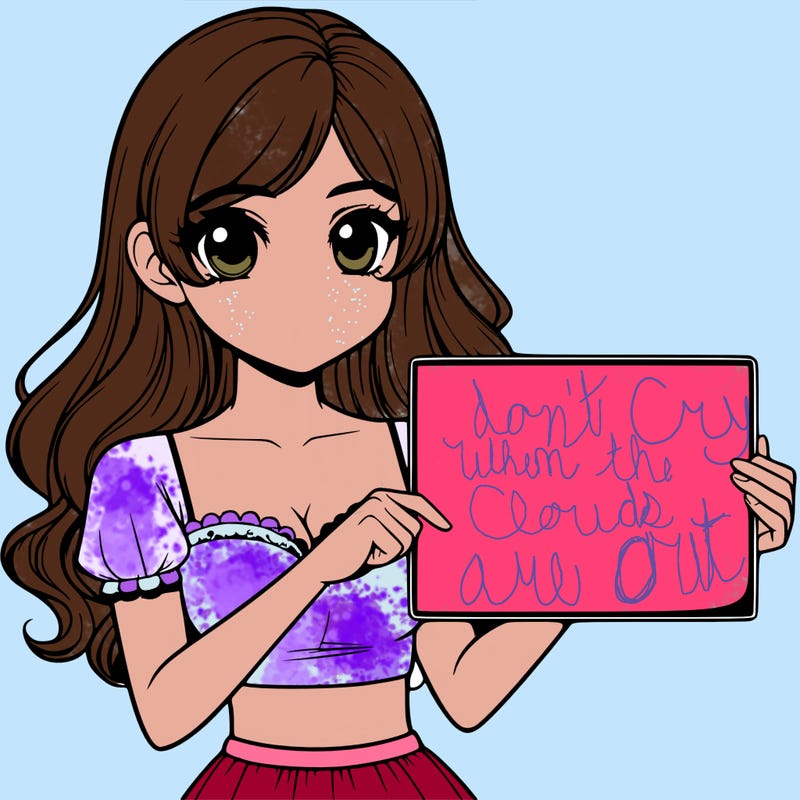 realistic pretty girl holding blank sign