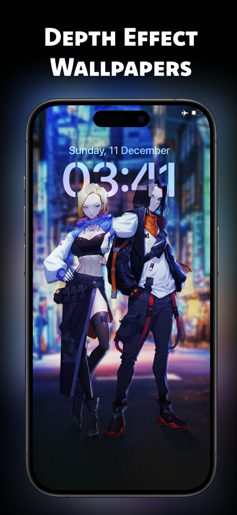 Anime Wallpaper - Live Engine - Anime wallpaper with depth effect on an iPhone lock screen