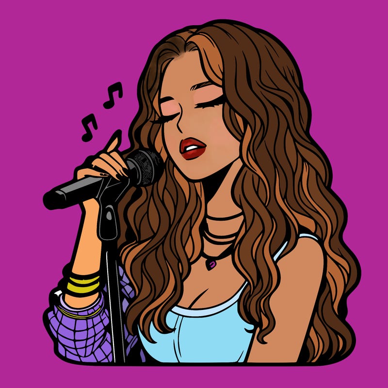 realistic female singer