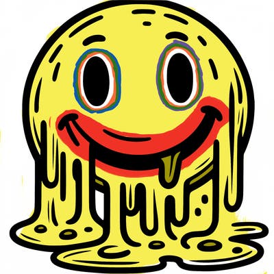 smiley face melting