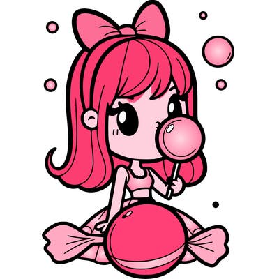 bubble gum girl