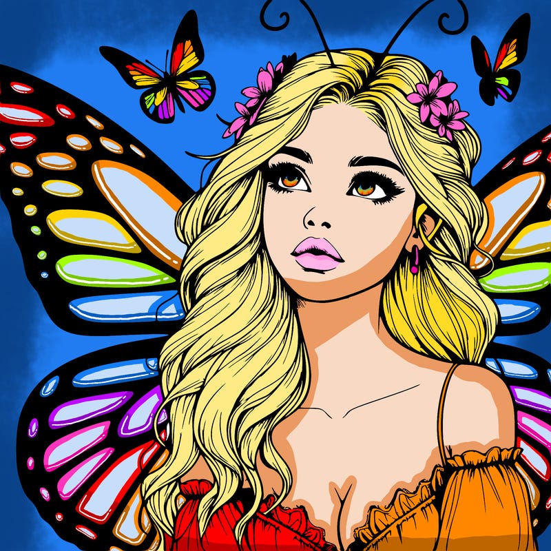 butterfly fairy realistic girl