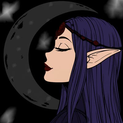 a realistic moon elf