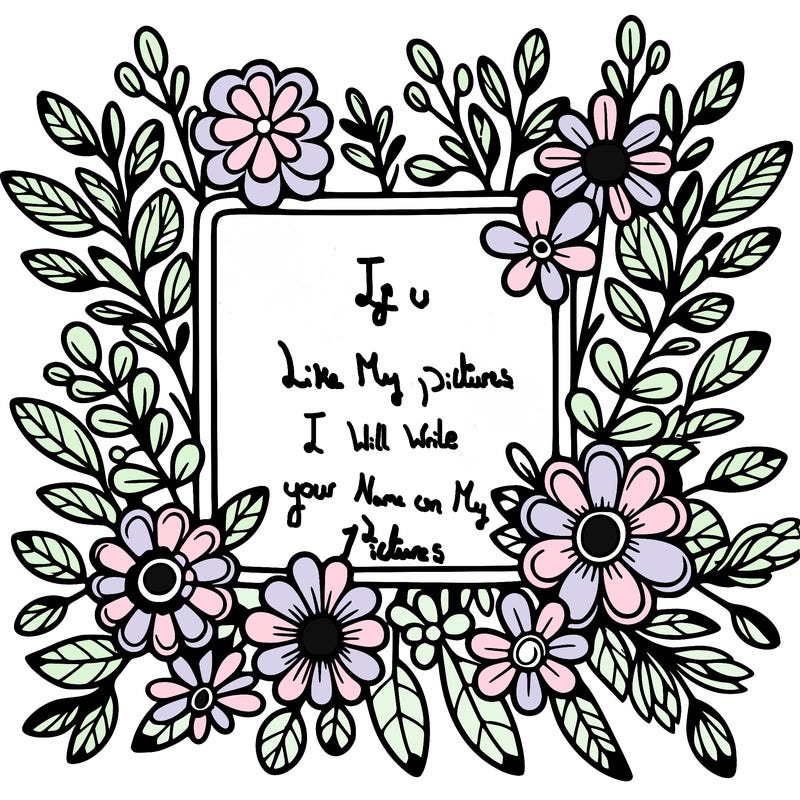 a clear frame with flowers