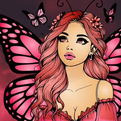 butterfly fairy realistic girl
