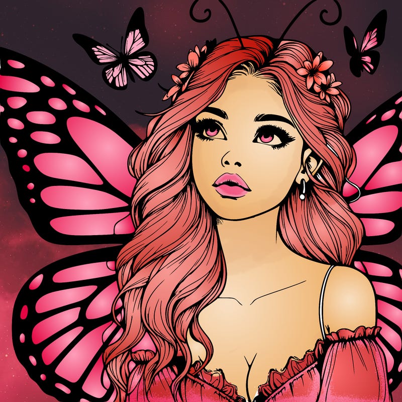 butterfly fairy realistic girl