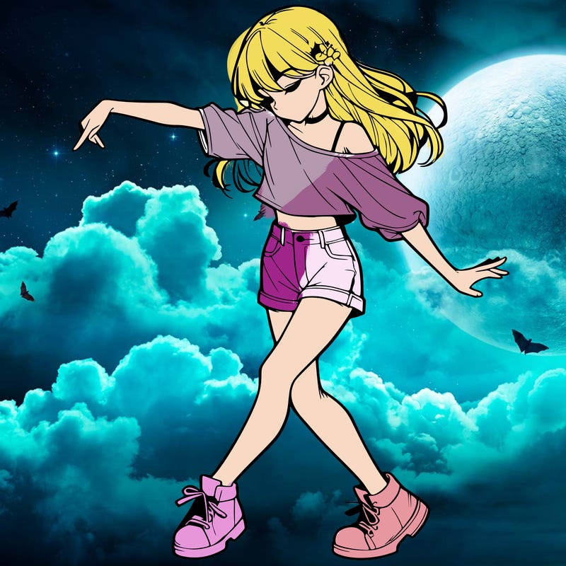 realistic girl danceing