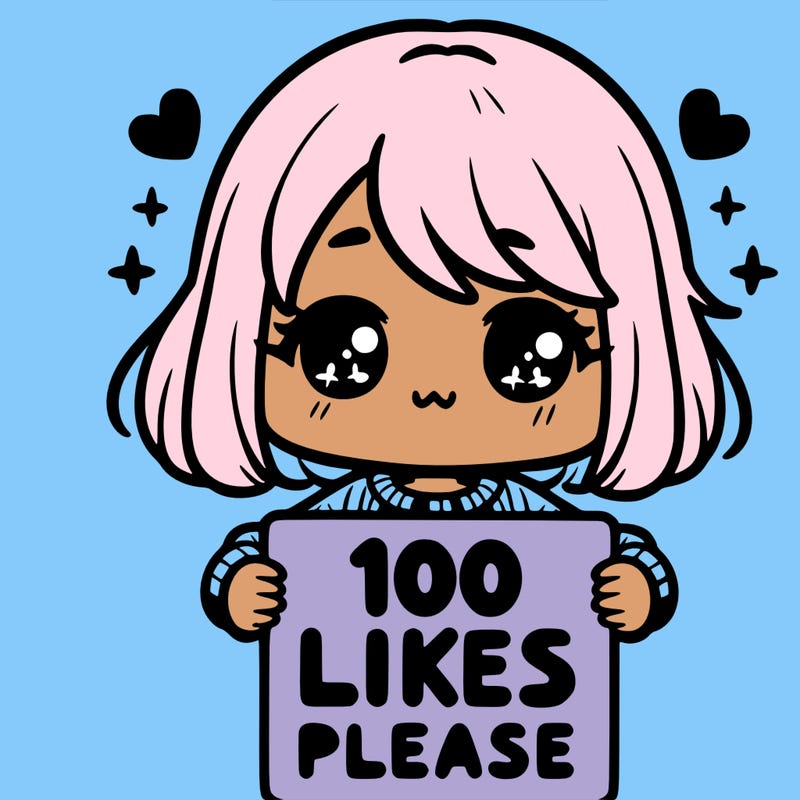 cute girl holding a sign saying 100 likes please