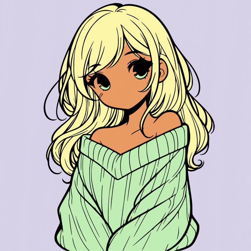shy pretty girl wearing a sweater that is falling off one shoulder portrait