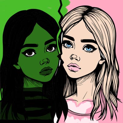 realistic girl split